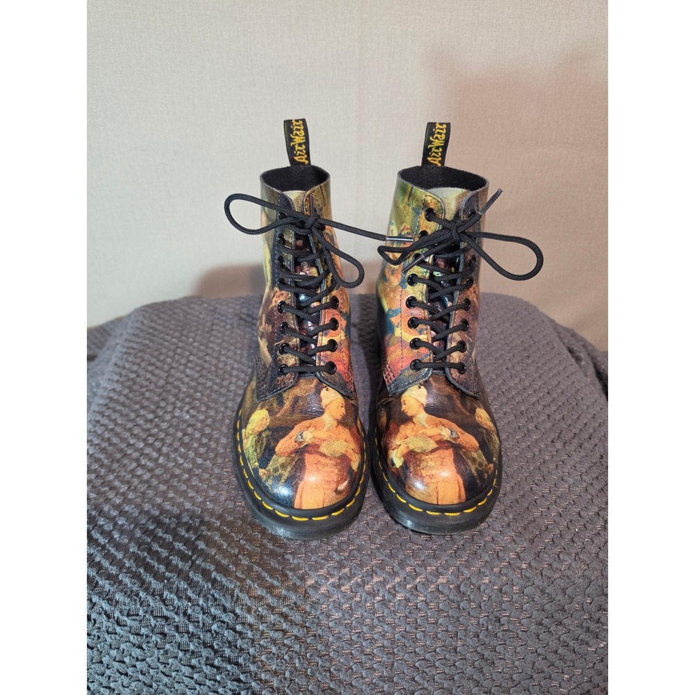 Dr. Martens 1460 Pascal Hogarth Renaissance Print Boots Mens 6 Ladies 7 Multi